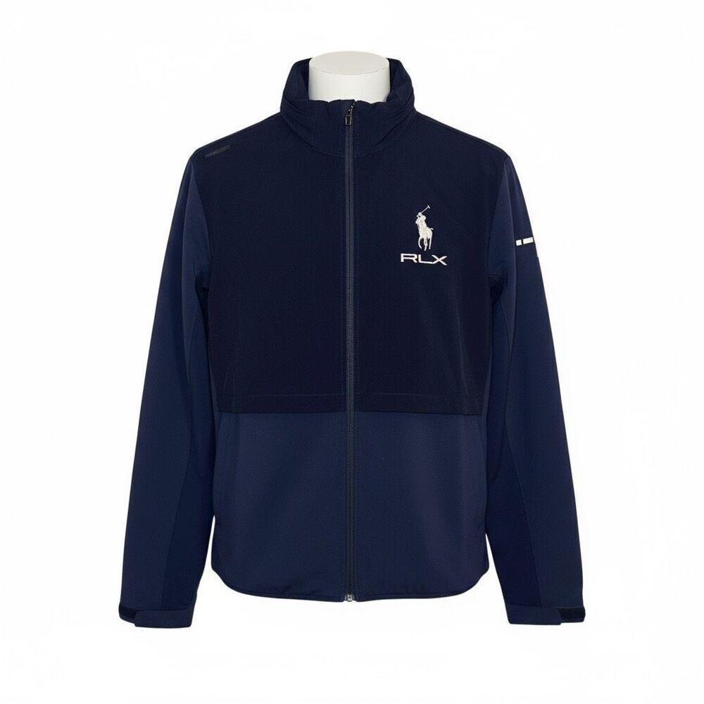 Polo Ralph Lauren RLX Big Pony Full Zip Water Resistant Hooded Rain Jacket L